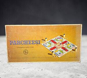 Vintage Selchow & Righter Parcheesi Board Game No. 2 Gold Seal w/ Box